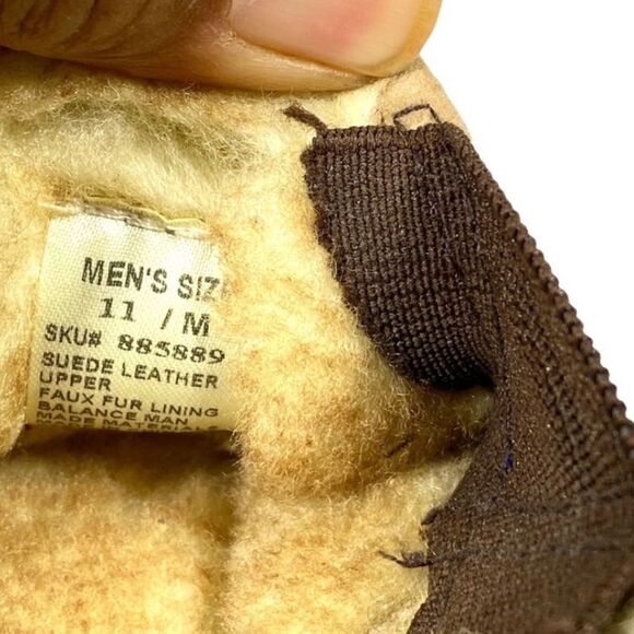 RedHead Lodge Moc Men’s Suede Slippers Faux Fur Indoor Outdoor Size 11M - Picture 5 of 8